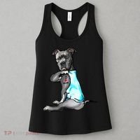 Pit Bull Tattoo I Love Mom Women's Tank Top thumb 3