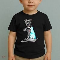 Pit Bull Tattoo I Love Mom Toddler T-Shirt thumb 2