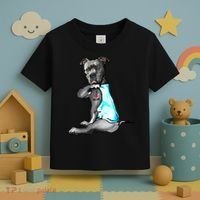 Pit Bull Tattoo I Love Mom Toddler T-Shirt thumb 3