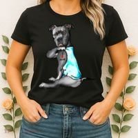 Pit Bull Tattoo I Love Mom Women's T-Shirt thumb 2