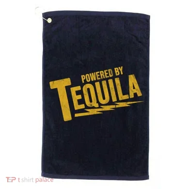 Powered By Tequila Golf Towel