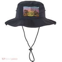 Patriotic Beach Usa Tropical Flag Bucket Hat thumb 0
