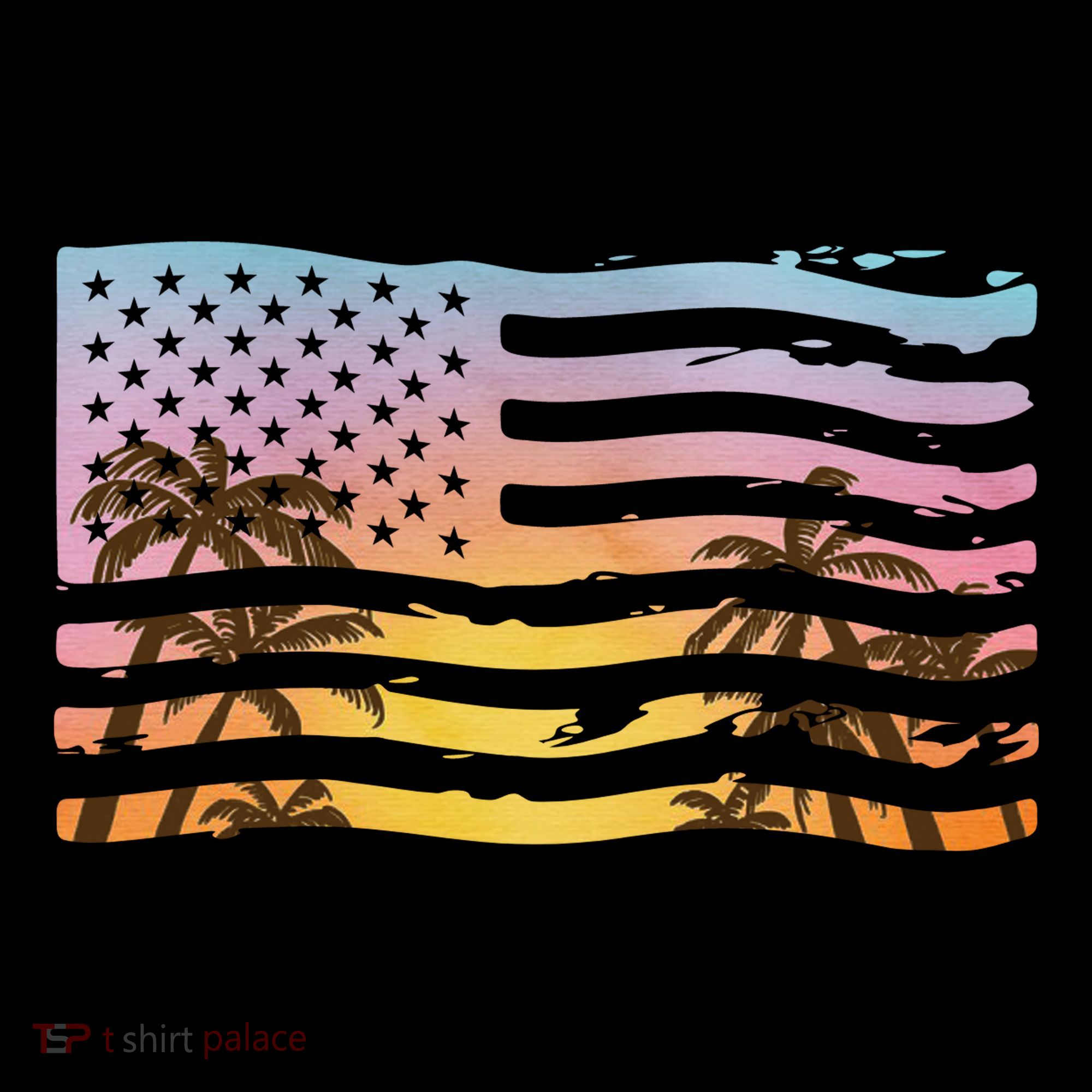 Patriotic Beach Usa Tropical Flag Coffee Mug