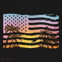 Patriotic Beach Usa Tropical Flag Women's Hoodie thumb 2
