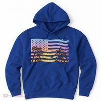 Patriotic Beach Usa Tropical Flag Hoodie thumb 0