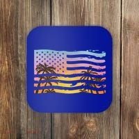 Patriotic Beach Usa Tropical Flag Coaster thumb 0