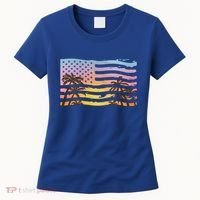Patriotic Beach Usa Tropical Flag Women's T-Shirt thumb 0