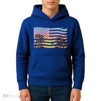 Patriotic Beach Usa Tropical Flag Kids Hoodie thumb 4