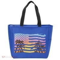 Patriotic Beach Usa Tropical Flag Tote Bag thumb 0