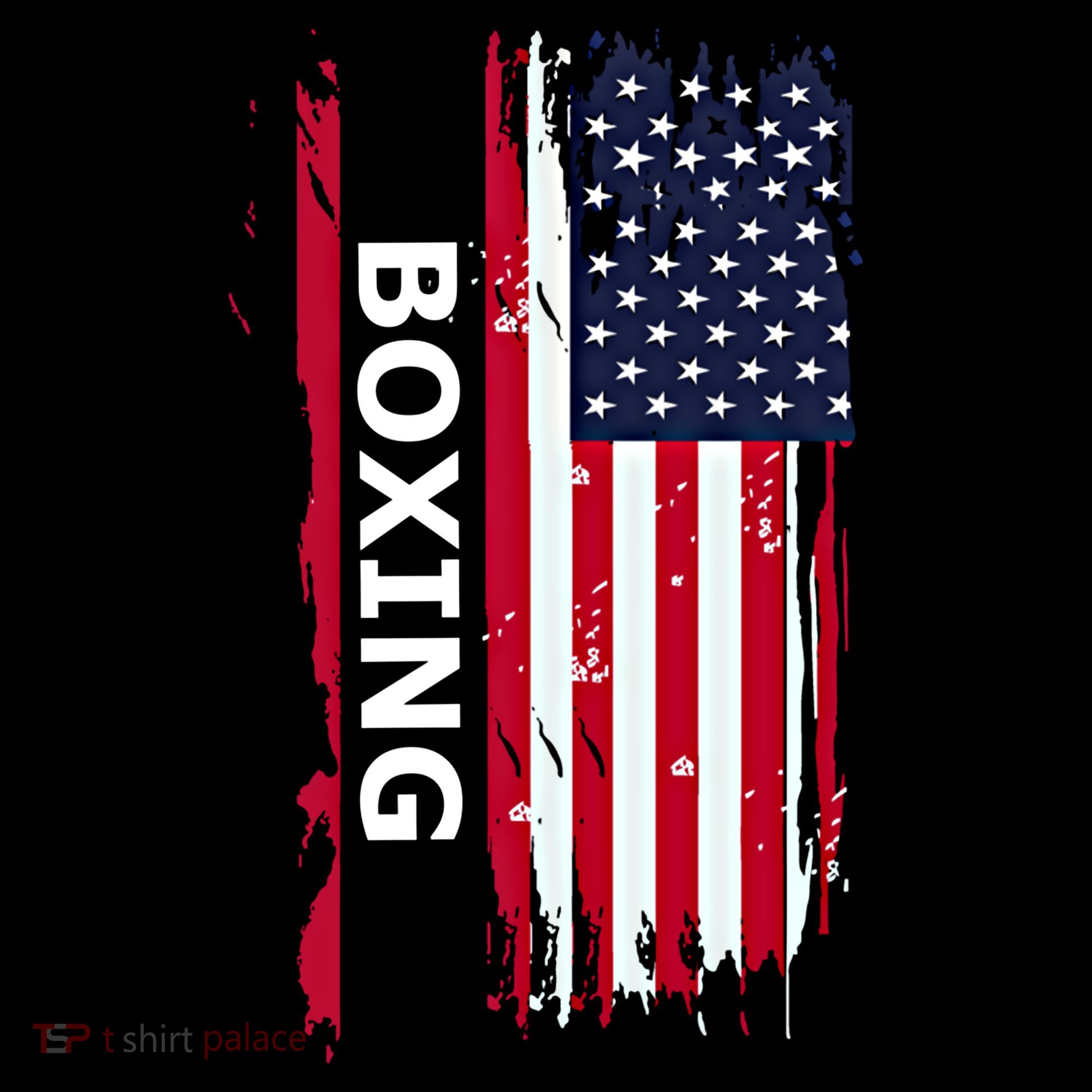 Patriotic Boxing Usa Flag Boxing Gift Black Small Coffee Mug