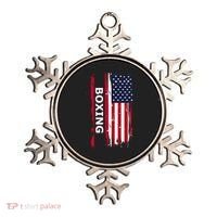 Patriotic Boxing Usa Flag Boxing Gift Black Small Ornament thumb 0