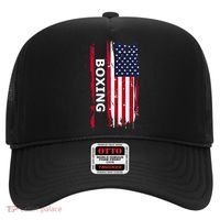 Patriotic Boxing Usa Flag Boxing Gift Black Small Hat thumb 0
