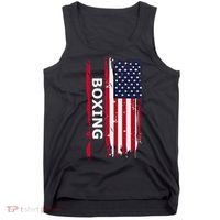 Patriotic Boxing Usa Flag Boxing Gift Black Small Tank Top thumb 0