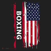Patriotic Boxing Usa Flag Boxing Gift Black Small Golf Towel thumb 3