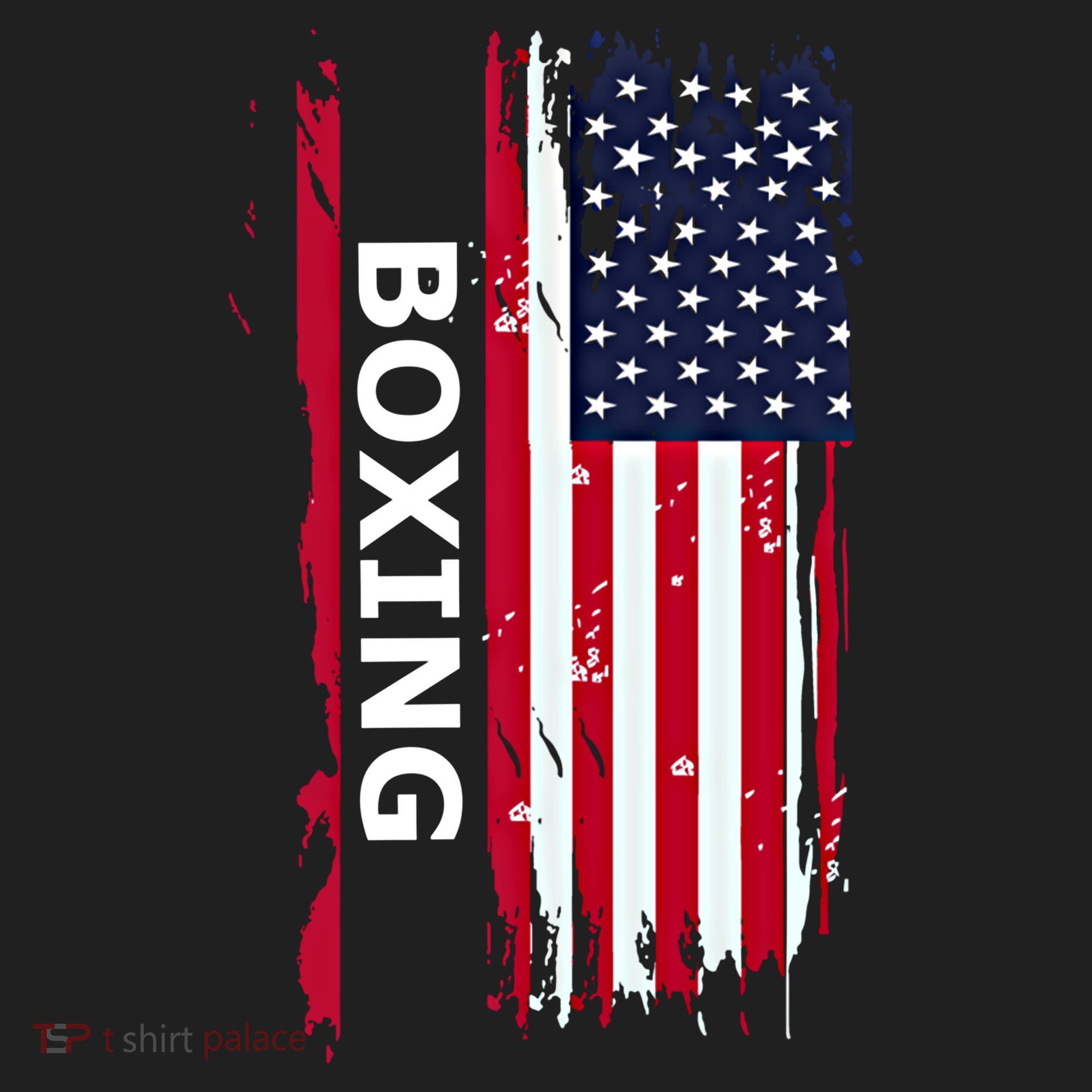 Patriotic Boxing Usa Flag Boxing Gift Black Small Golf Towel