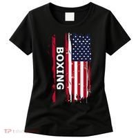 Patriotic Boxing Usa Flag Boxing Gift Black Small Women's T-Shirt thumb 0