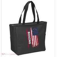 Patriotic Boxing Usa Flag Boxing Gift Black Small Tote Bag thumb 2