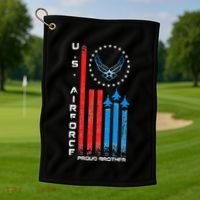 Proud Brother Usa Flag Golf Towel thumb 1