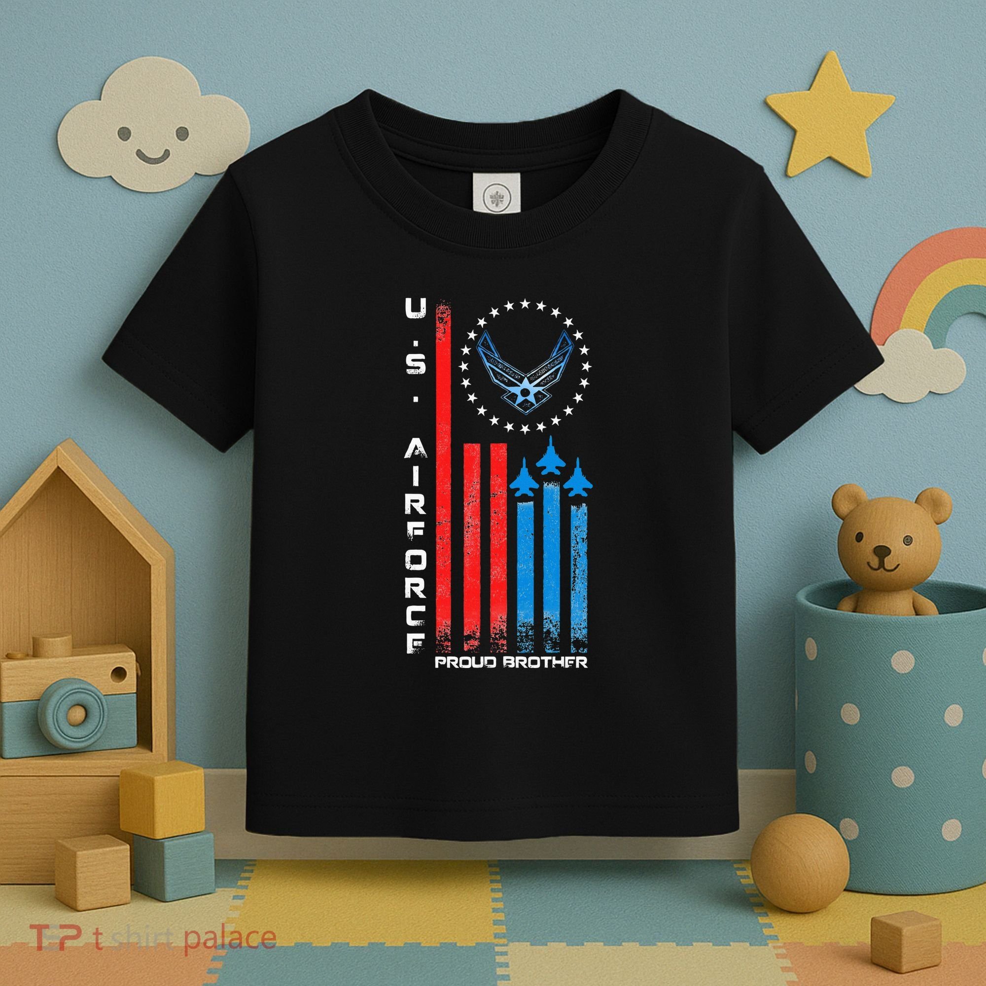 Proud Brother Usa Flag Toddler T-Shirt
