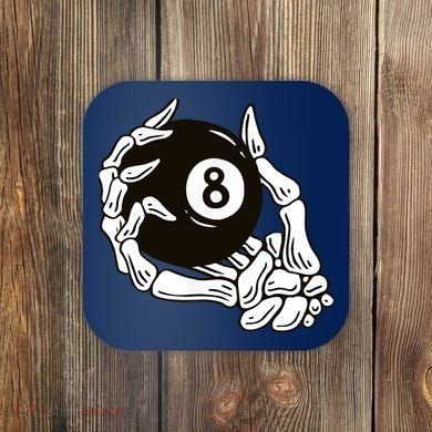 Pool billiards vintage 8 eight ball Coaster
