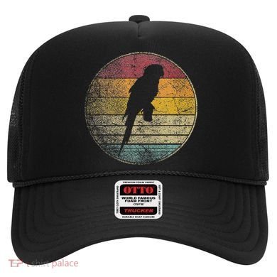 Parrot Bird Vintage Distressed Retro Style Silhouette 70s Hat