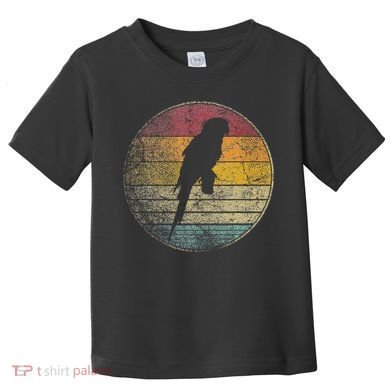 Parrot Bird Vintage Distressed Retro Style Silhouette 70s Toddler T-Shirt