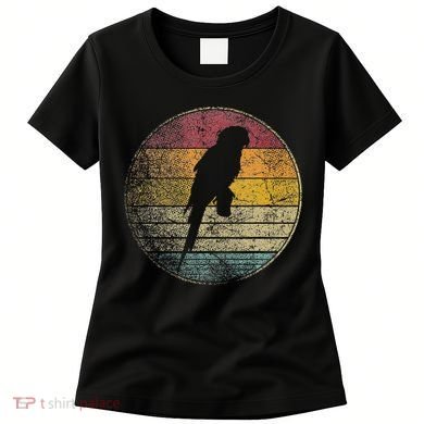 Parrot Bird Vintage Distressed Retro Style Silhouette 70s Women's T-Shirt