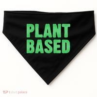 Plant Based Vegan Funny Vegetarian Saying Gift Cool Gift USA-Made Doggie Bandana thumb 0