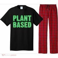 Plant Based Vegan Funny Vegetarian Saying Gift Cool Gift Pajama Set thumb 0