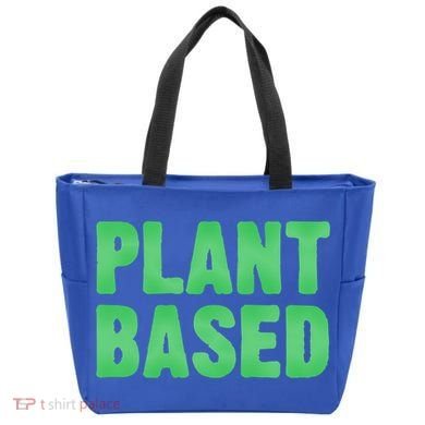 Plant Based Vegan Funny Vegetarian Saying Gift Cool Gift Tote Bag