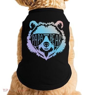 Papa Bear Vintage Graphic Gift Doggie Tank