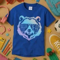 Papa Bear Vintage Graphic Gift Kids T-Shirt thumb 3