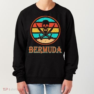 Pirate Bermuda Vacation Vintage Distressed Image Women's Sweatshirt