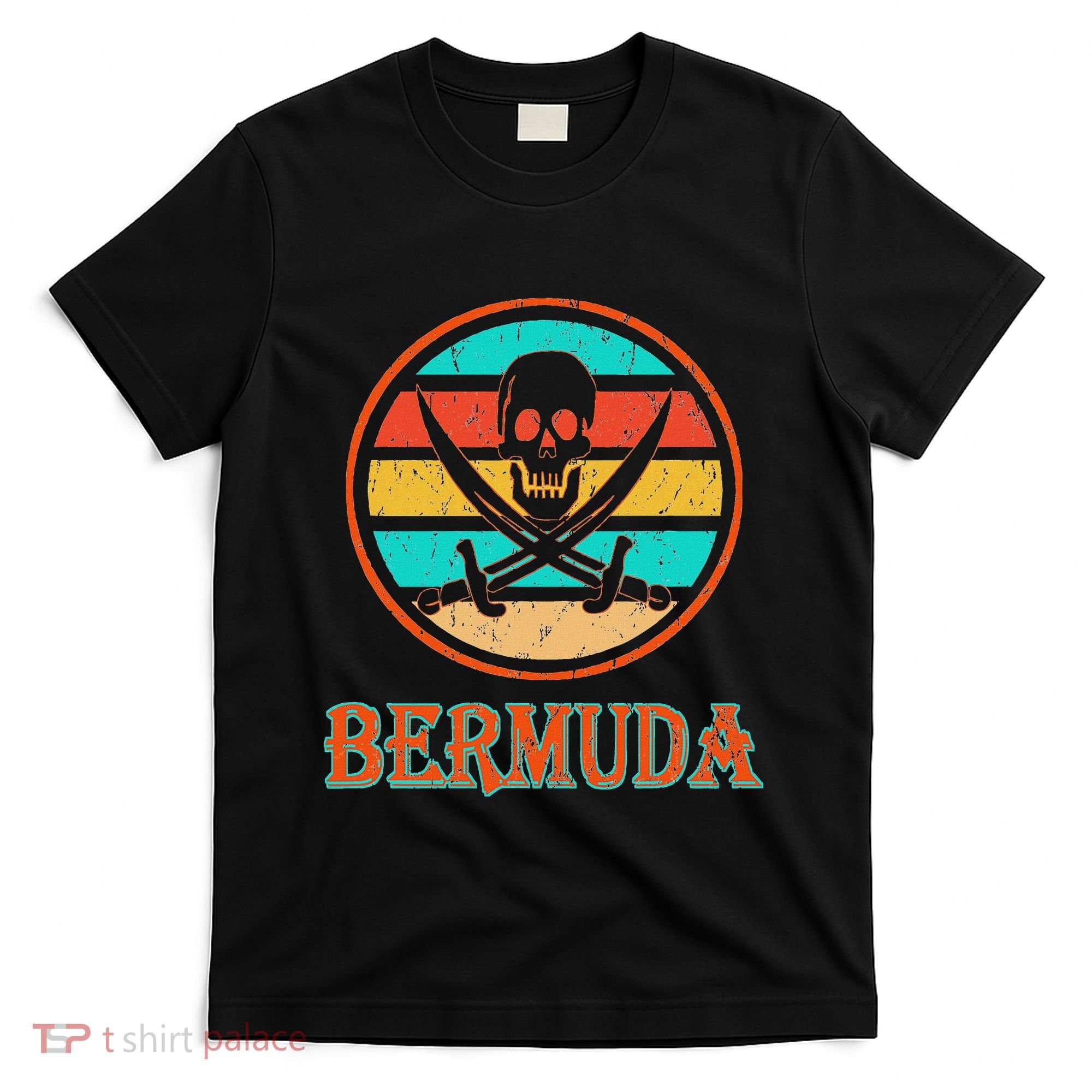 Pirate Bermuda Vacation Vintage Distressed Image T-Shirt