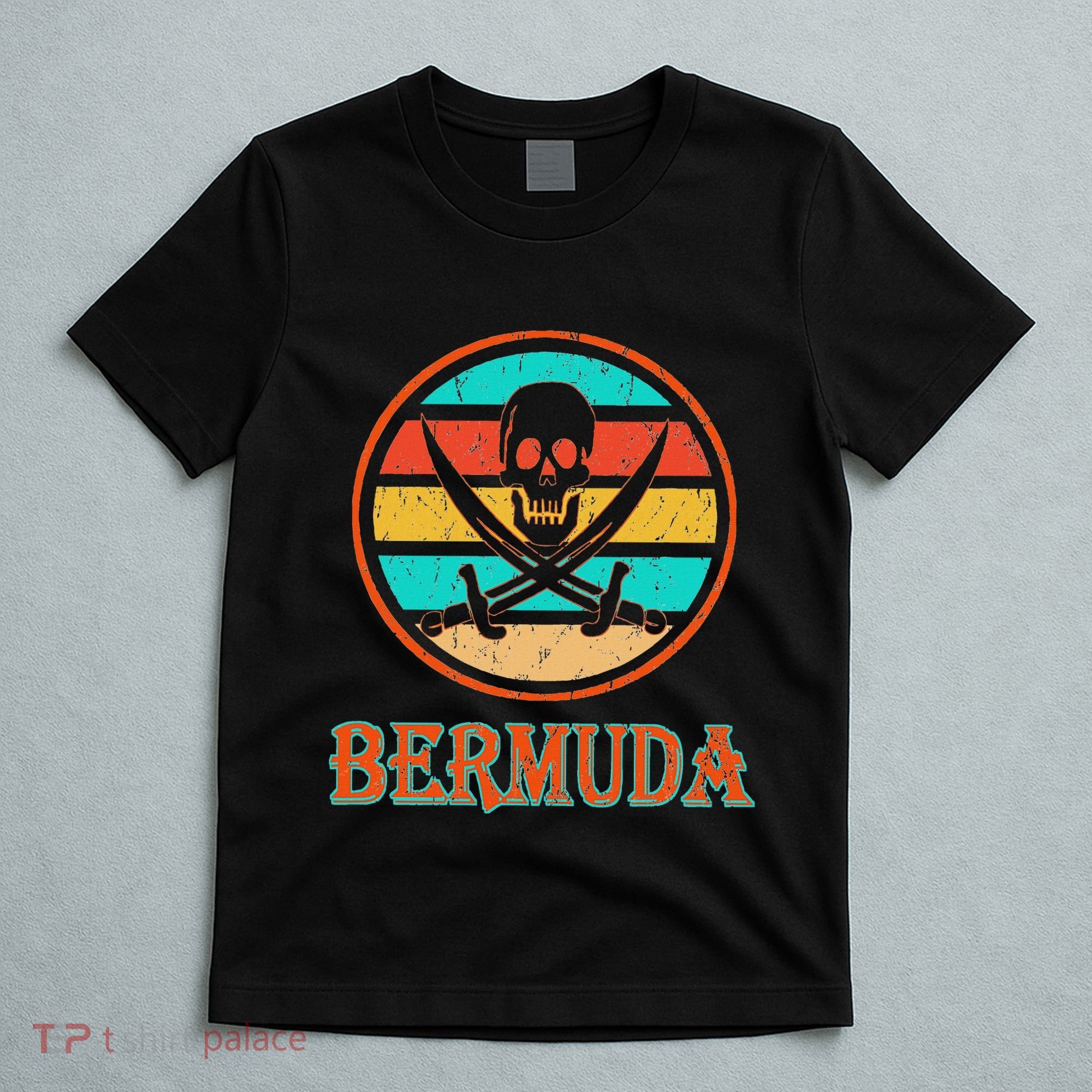 Pirate Bermuda Vacation Vintage Distressed Image T-Shirt