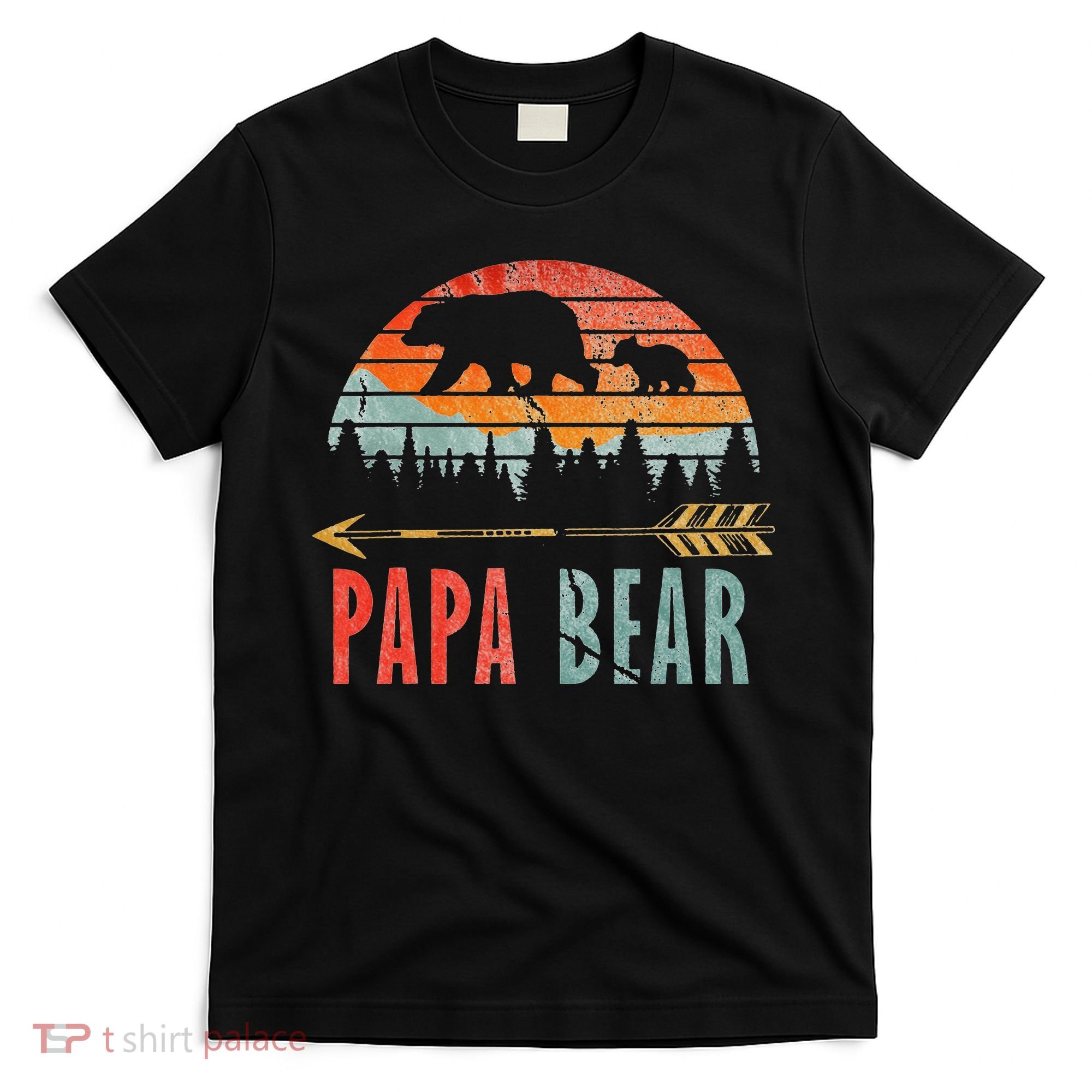 Papa Bear Vintage Father's Day Dad Grandpa T-Shirt
