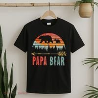 Papa Bear Vintage Father's Day Dad Grandpa T-Shirt thumb 2