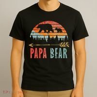 Papa Bear Vintage Father's Day Dad Grandpa T-Shirt thumb 3