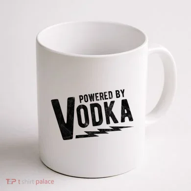 Powered By Vodka Coffee Mug back
