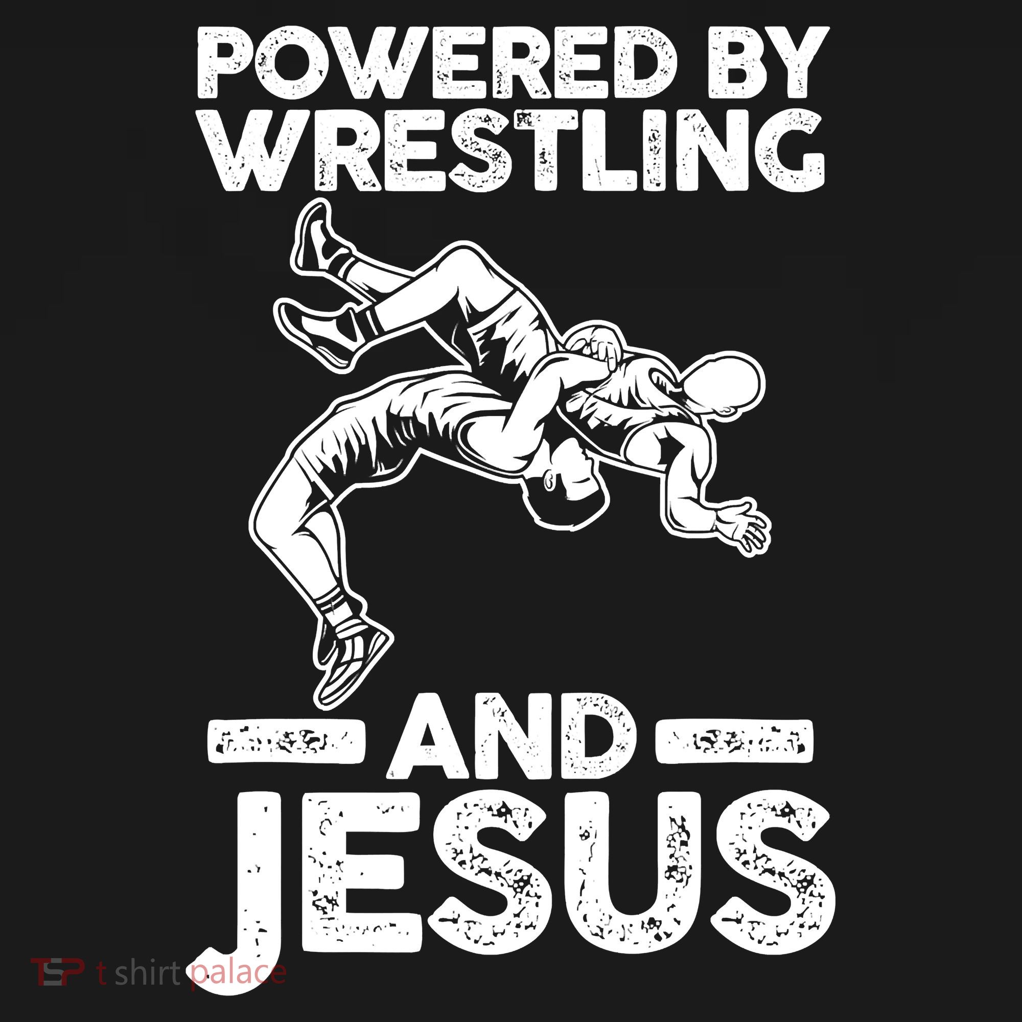Powered By Wrestling And Jesus Ornament