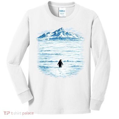 Penguin But Why Kids Long Sleeve Shirt