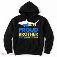 Proud Brother World Down Syndrome Awareness Day Shark T21 Hoodie thumb 0