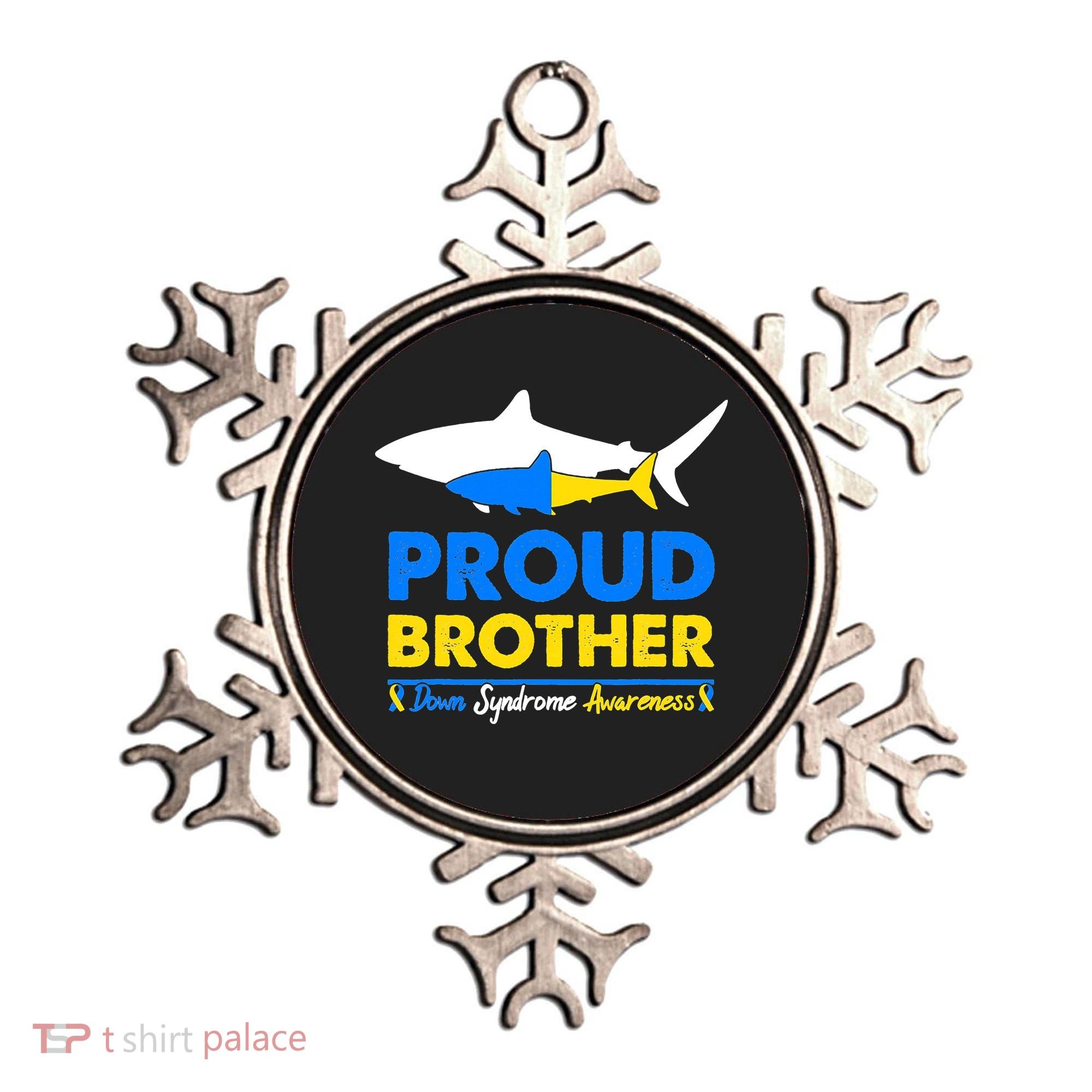 Proud Brother World Down Syndrome Awareness Day Shark T21 Ornament