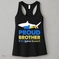 Proud Brother World Down Syndrome Awareness Day Shark T21 Women's Tank Top thumb 3