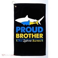 Proud Brother World Down Syndrome Awareness Day Shark T21 Golf Towel thumb 0