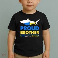 Proud Brother World Down Syndrome Awareness Day Shark T21 Toddler T-Shirt thumb 2