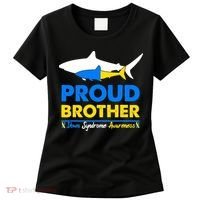 Proud Brother World Down Syndrome Awareness Day Shark T21 Women's T-Shirt thumb 0