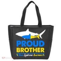 Proud Brother World Down Syndrome Awareness Day Shark T21 Tote Bag thumb 0