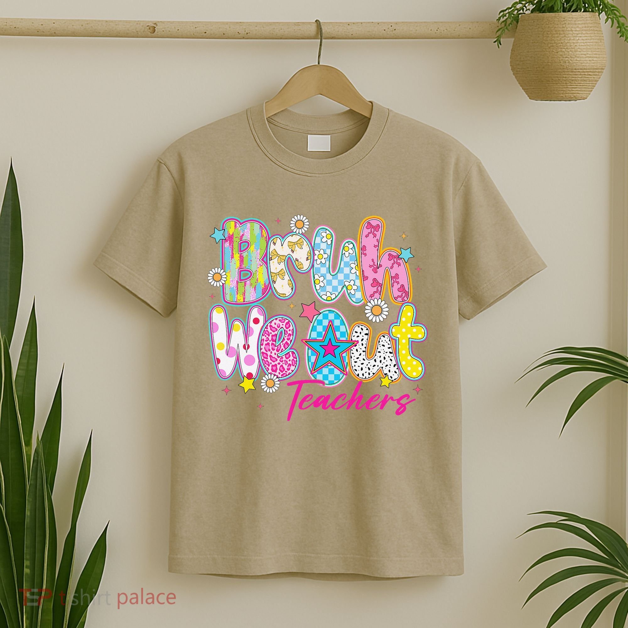 Preppy Bruh We Out Teachers Last Day Of School Summer Break T-Shirt