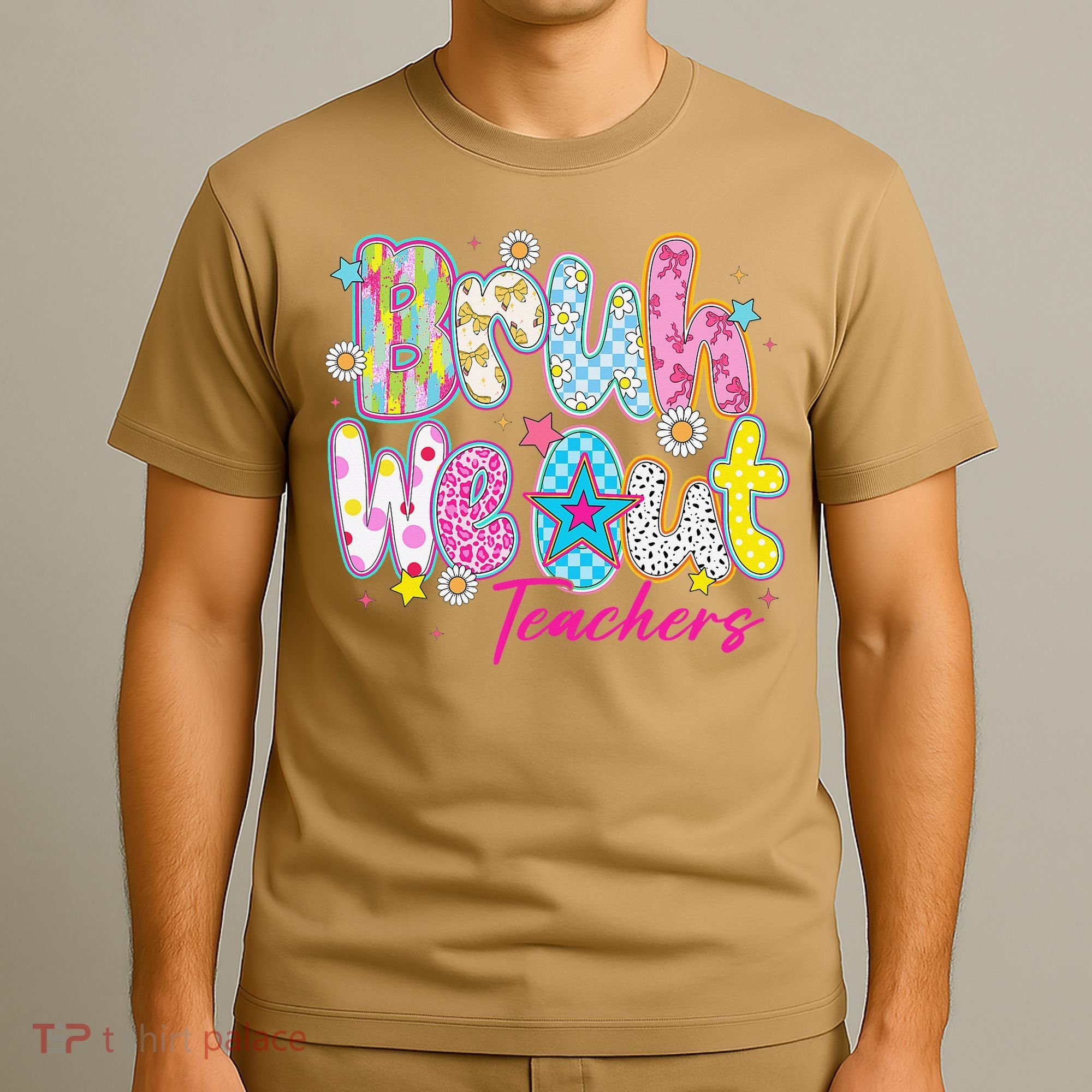 Preppy Bruh We Out Teachers Last Day Of School Summer Break T-Shirt